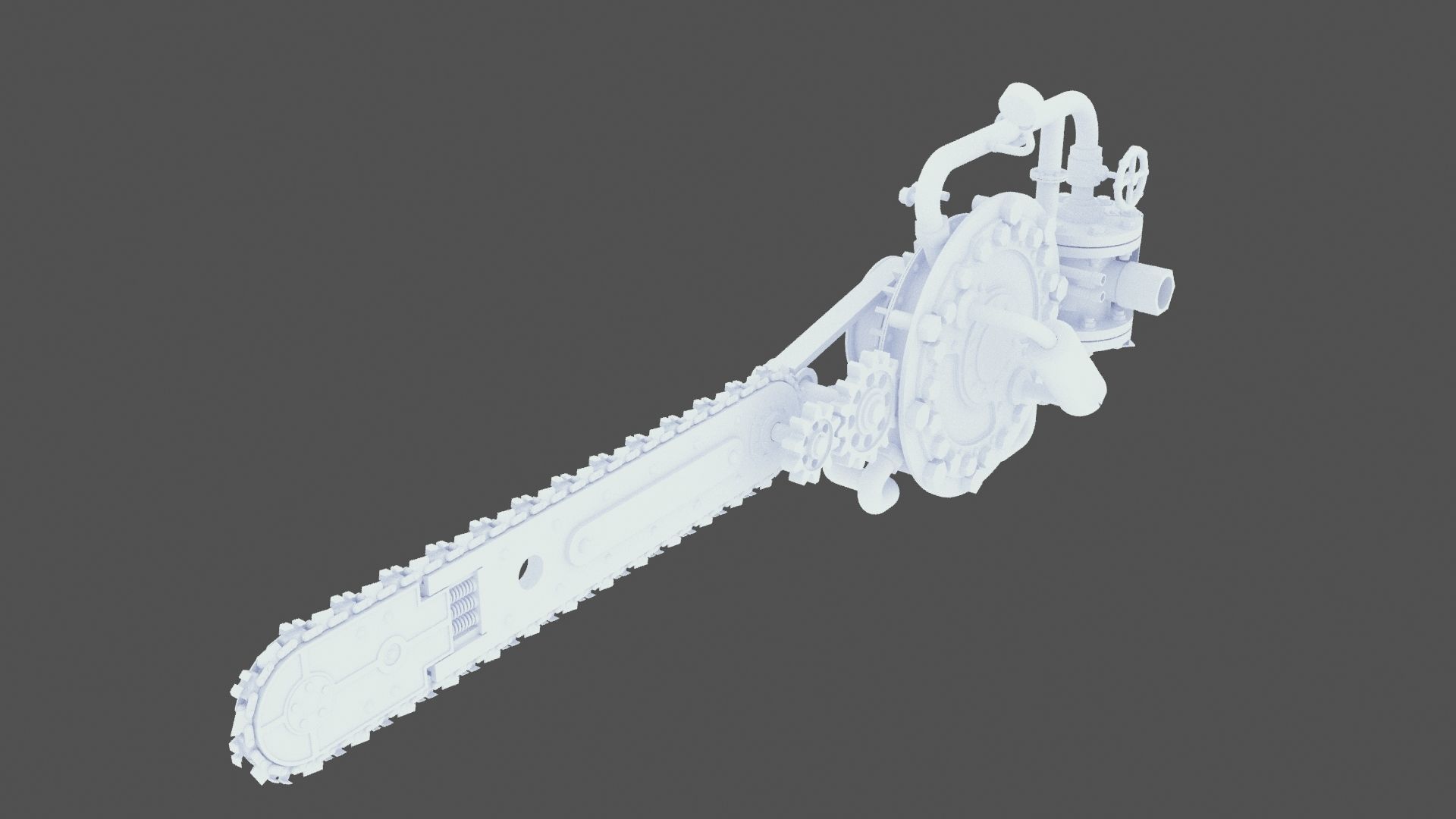 Steam ChainSaw 3D model_9