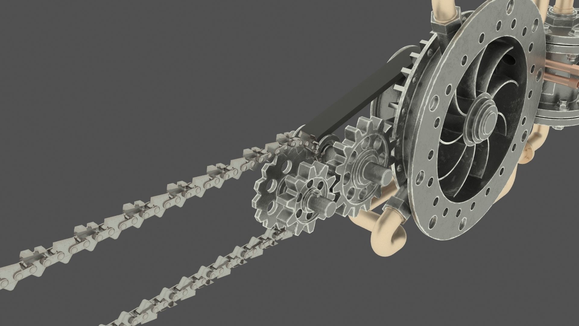 Steam ChainSaw 3D model_6