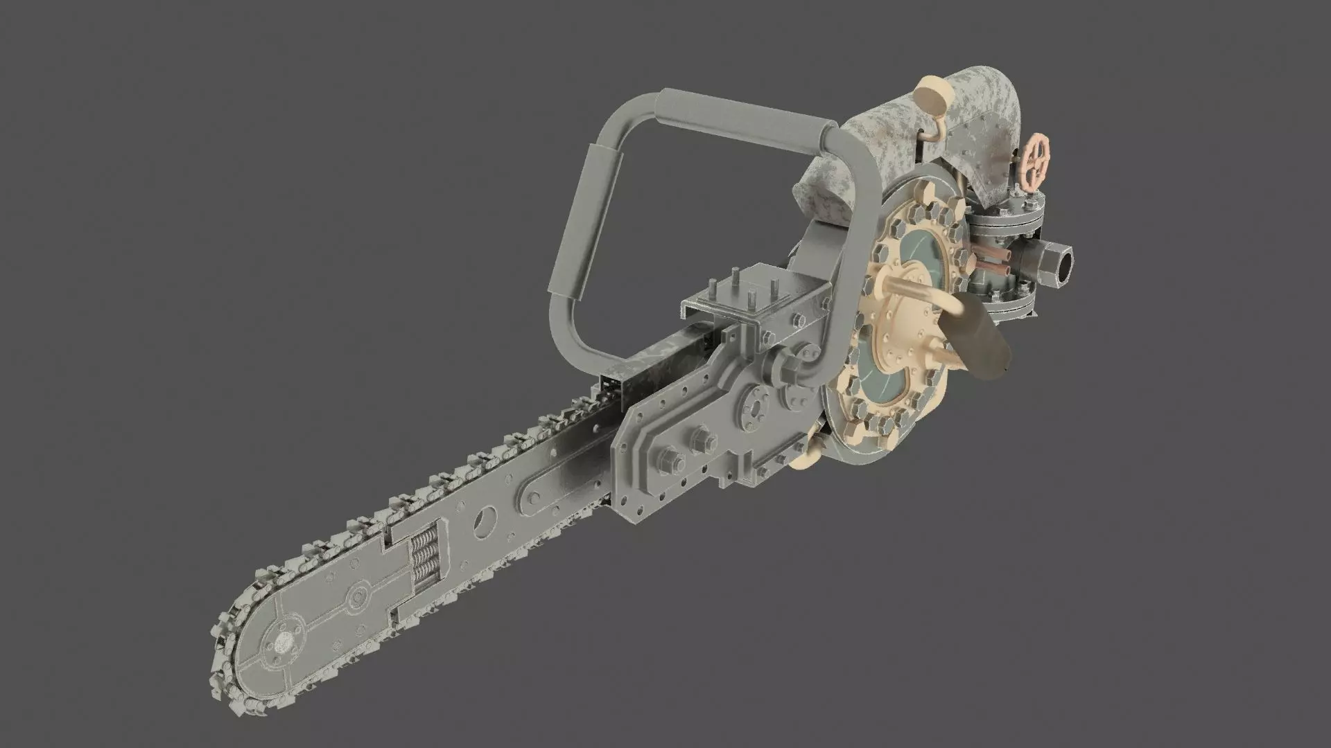 Steam ChainSaw 3D model_0