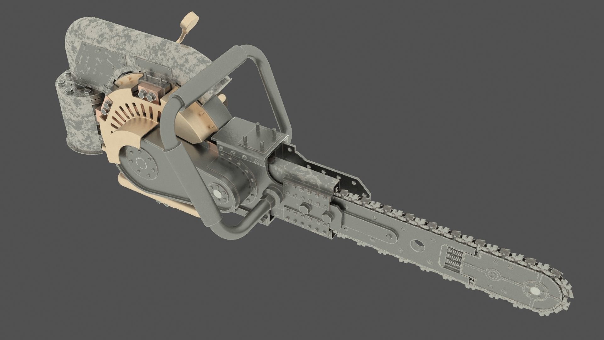 Steam ChainSaw 3D model_3