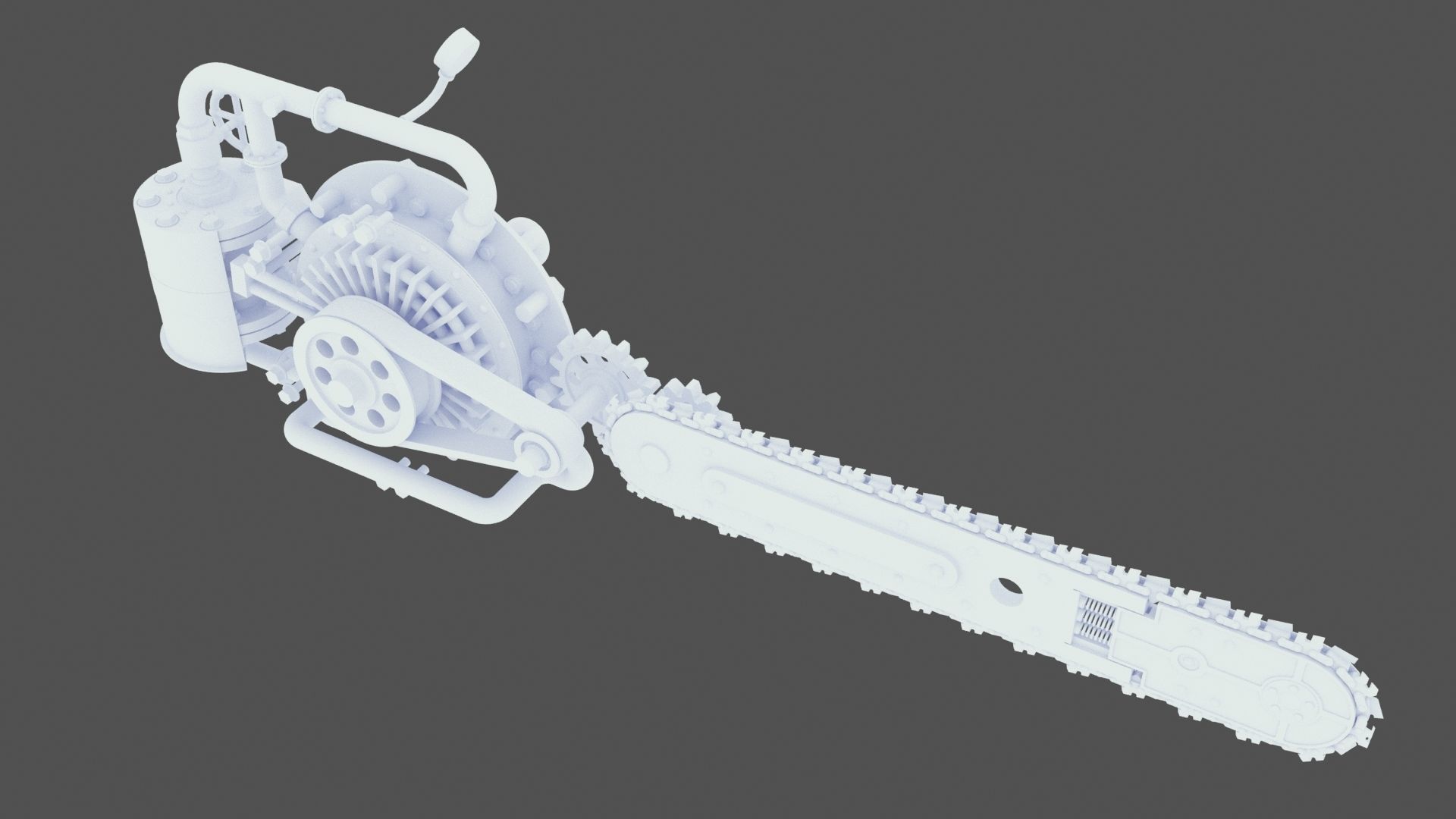 Steam ChainSaw 3D model_21