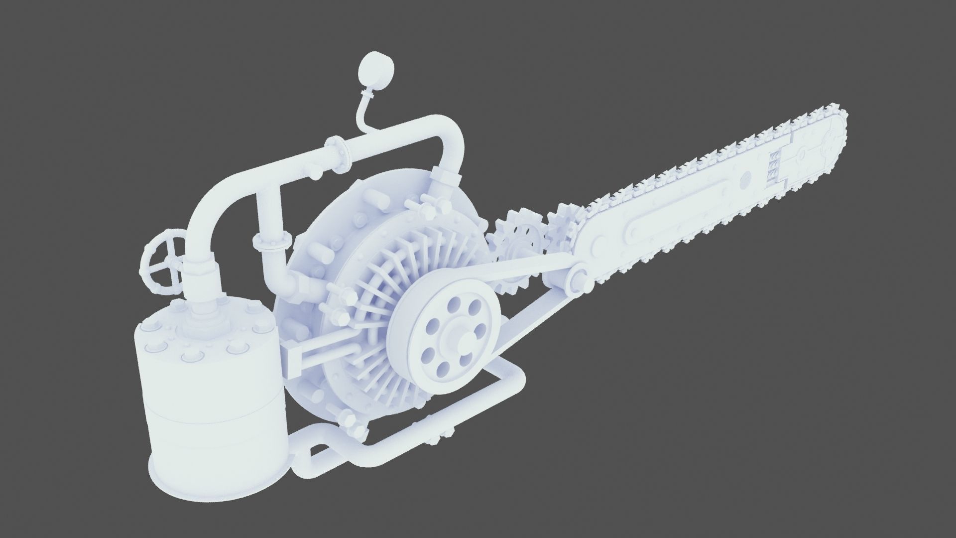 Steam ChainSaw 3D model_22