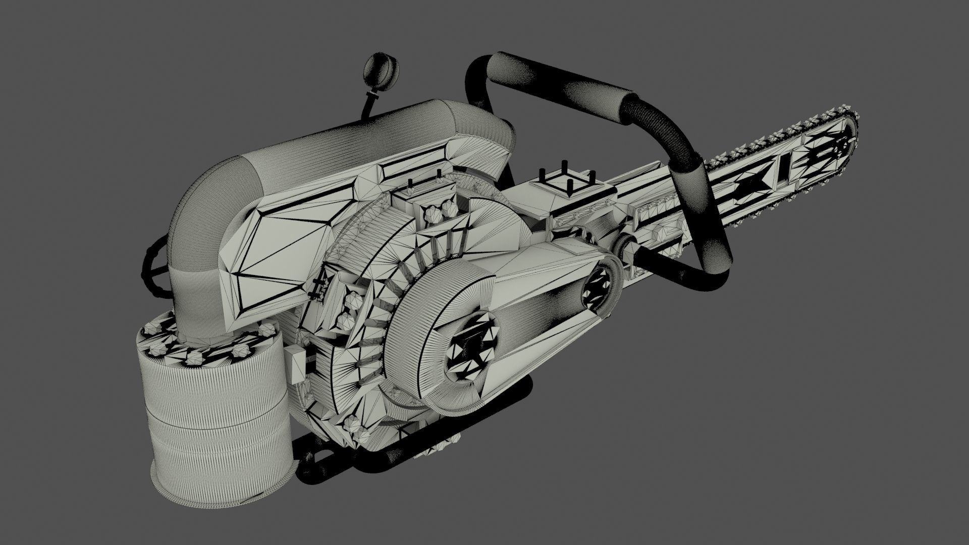 Steam ChainSaw 3D model_11