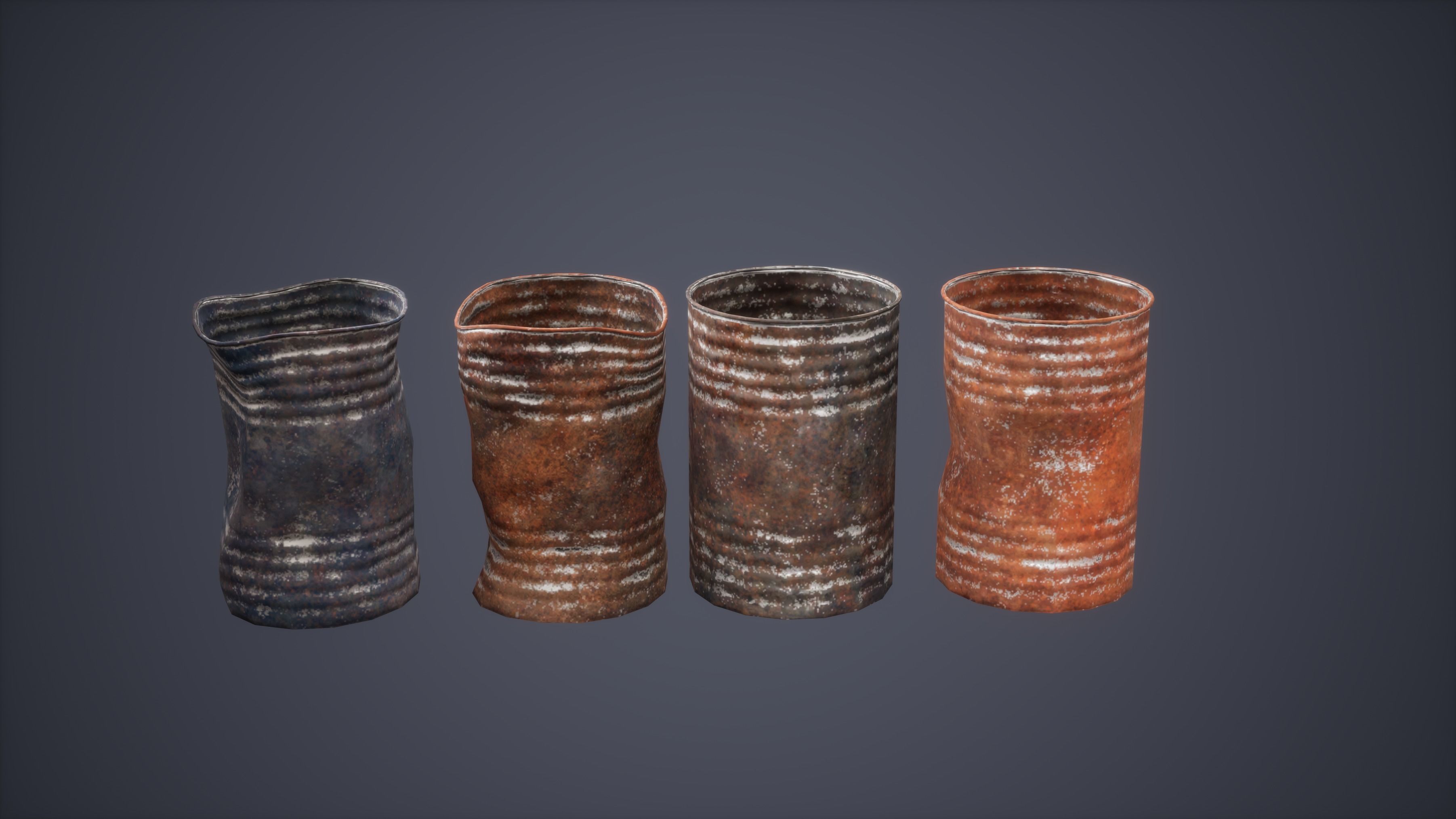 Can Trash Low Poly Game Ready Low-poly 3D model_2