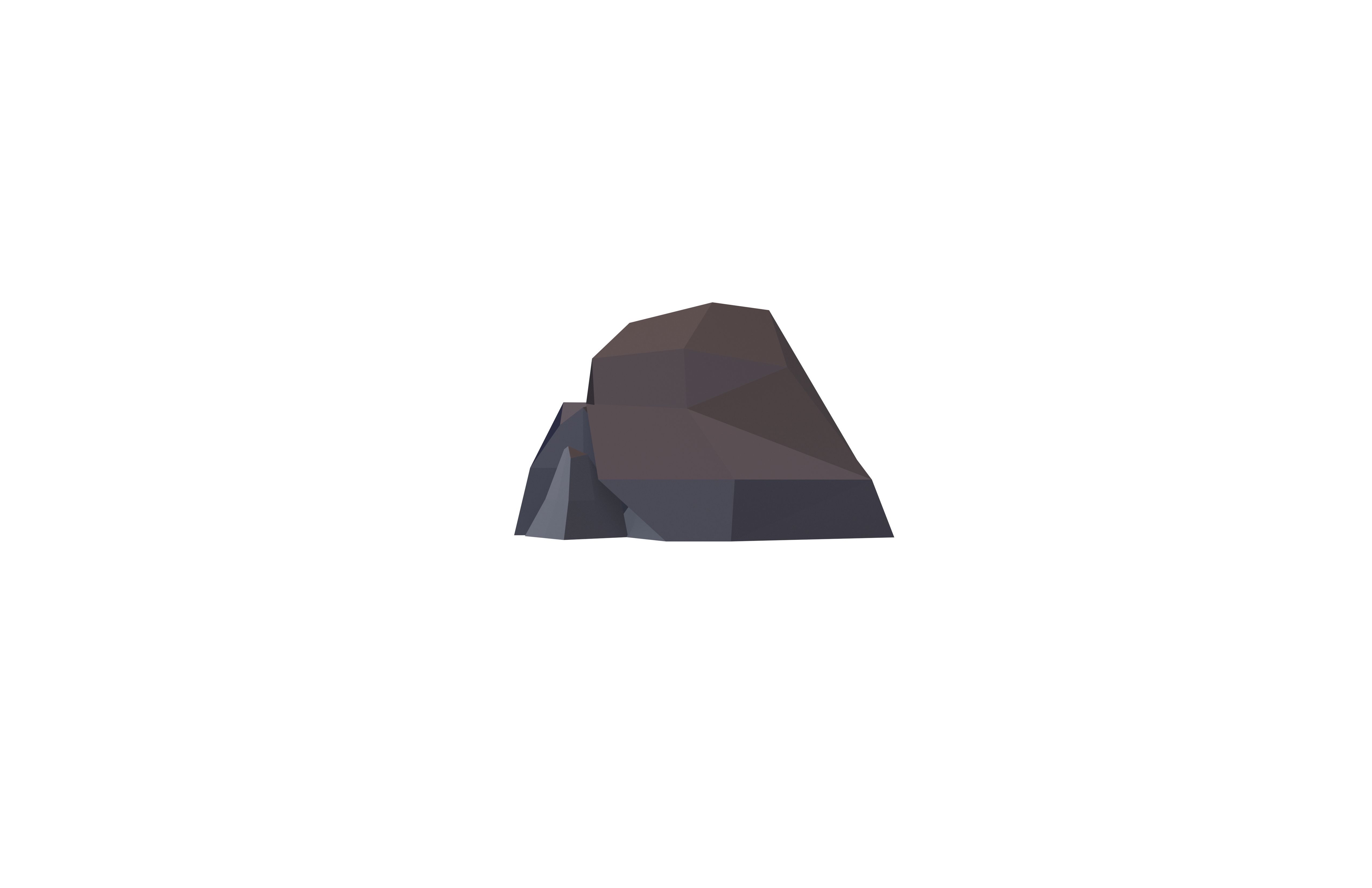 Cartoon Rock v3 001 Low-poly 3D model_2