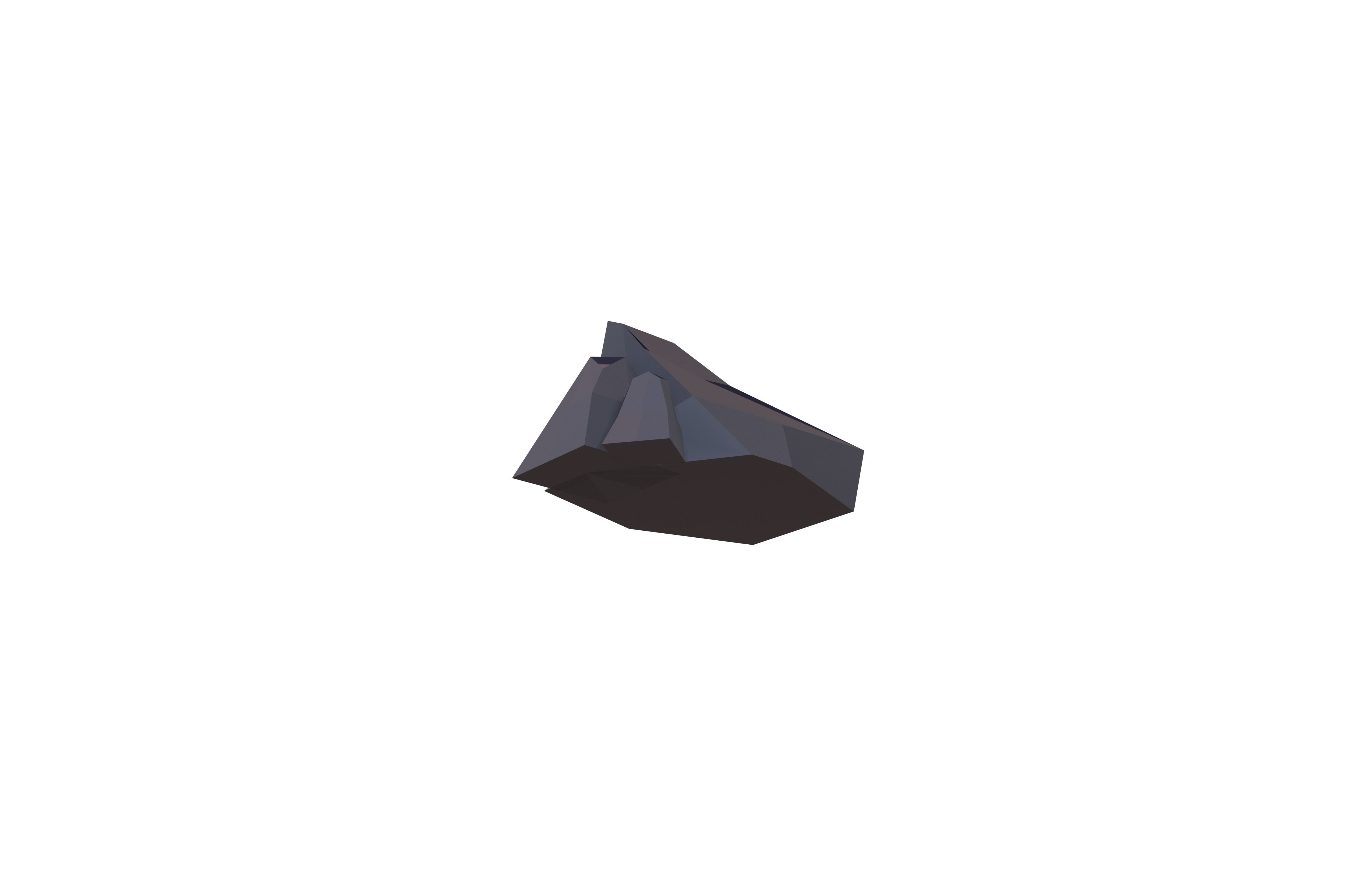 Cartoon Rock v3 001 Low-poly 3D model_4