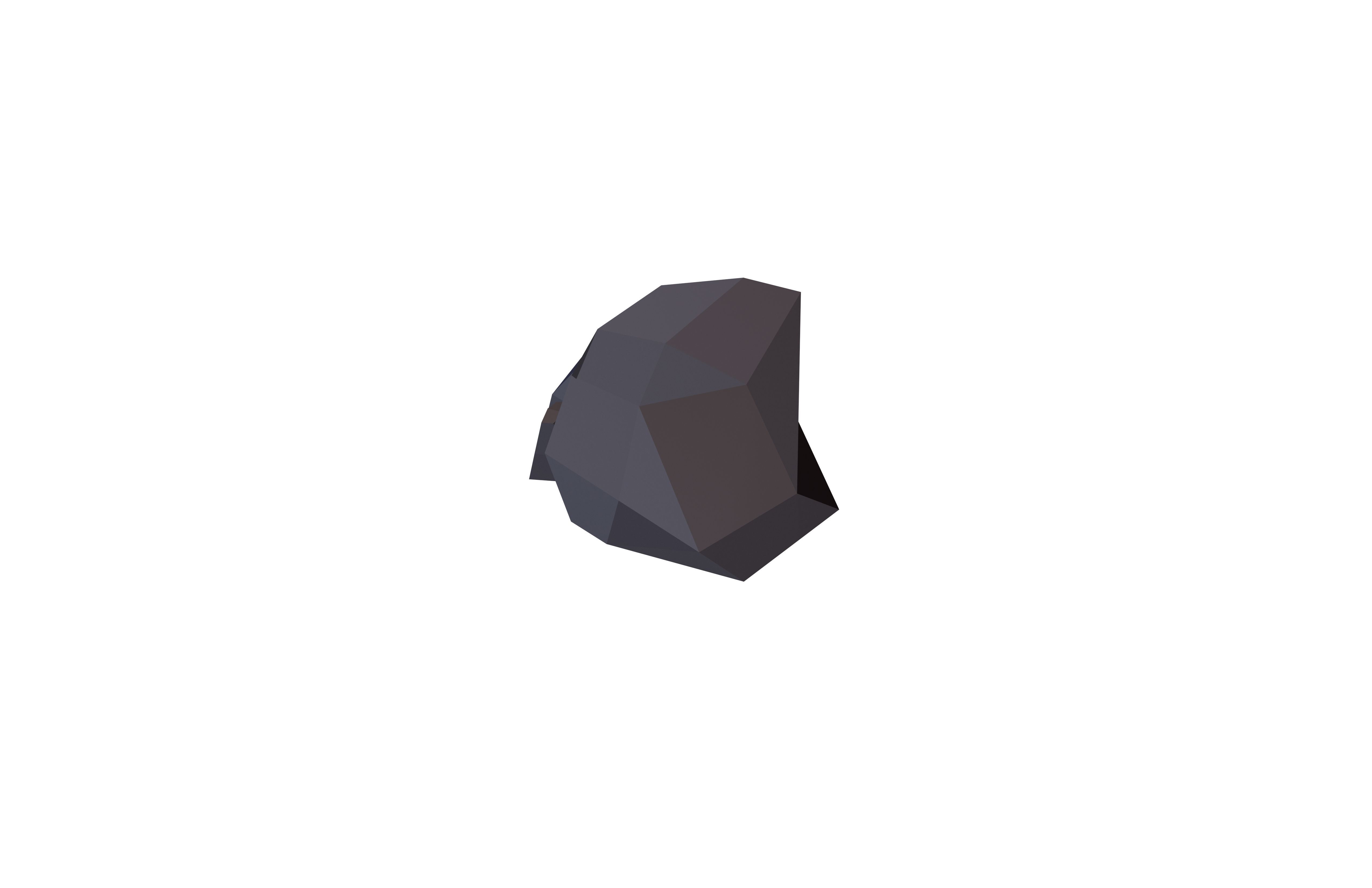 Cartoon Rock v3 001 Low-poly 3D model_3