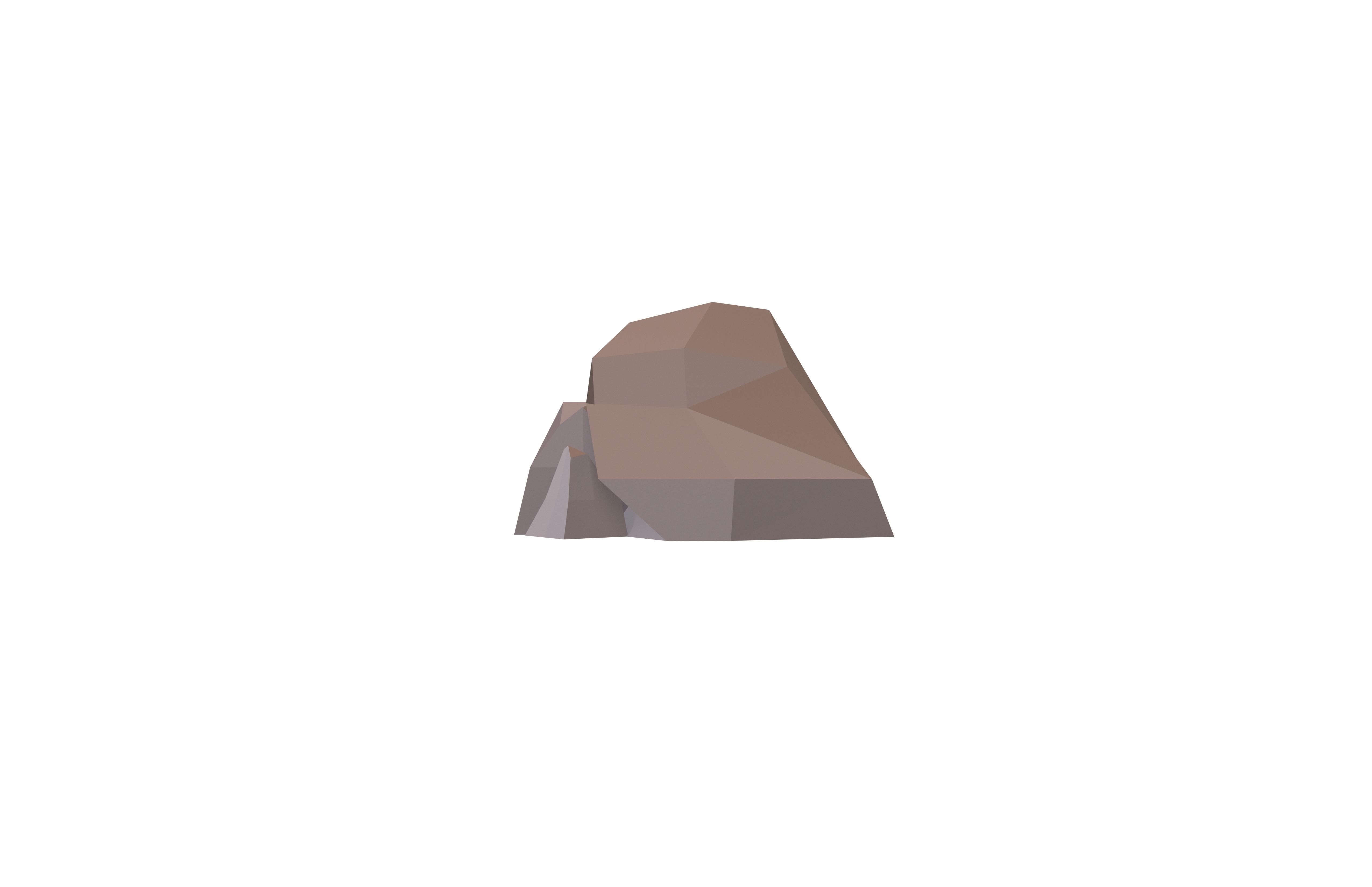 Cartoon Rock v3 002 Low-poly 3D model_1