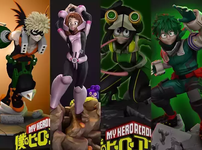 My Hero Academia - Heroes V1 3D Model Collection
