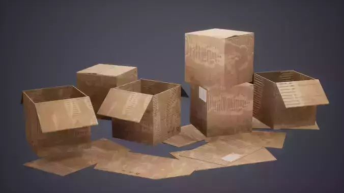 Card Boards Low Poly Game Ready 