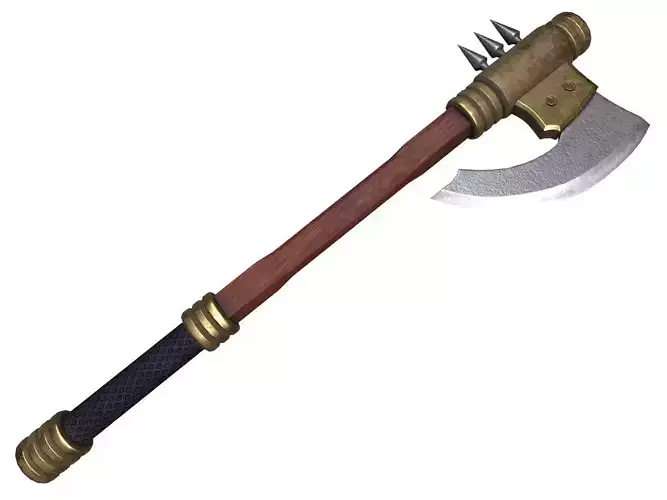 Medieval axe Low-poly 3D model
