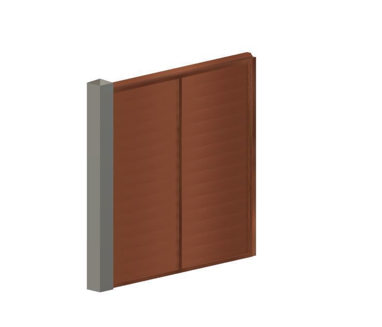 Model Railway Wood Panel Fencing with Concrete Posts - Kit Build 3D print model_6