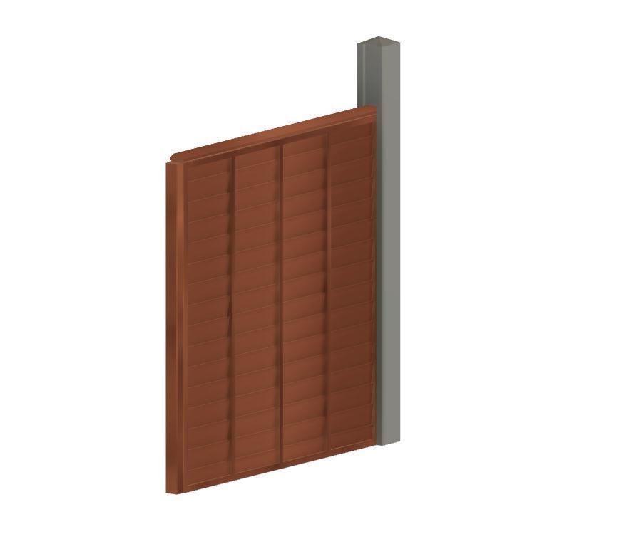 Model Railway Wood Panel Fencing with Concrete Posts - Kit Build 3D print model_11