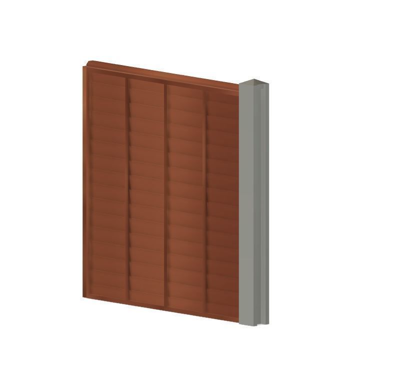 Model Railway Wood Panel Fencing with Concrete Posts - Kit Build 3D print model_7