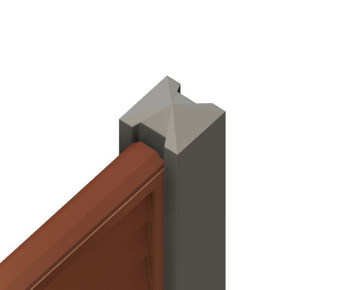 Model Railway Wood Panel Fencing with Concrete Posts - Kit Build 3D print model_14