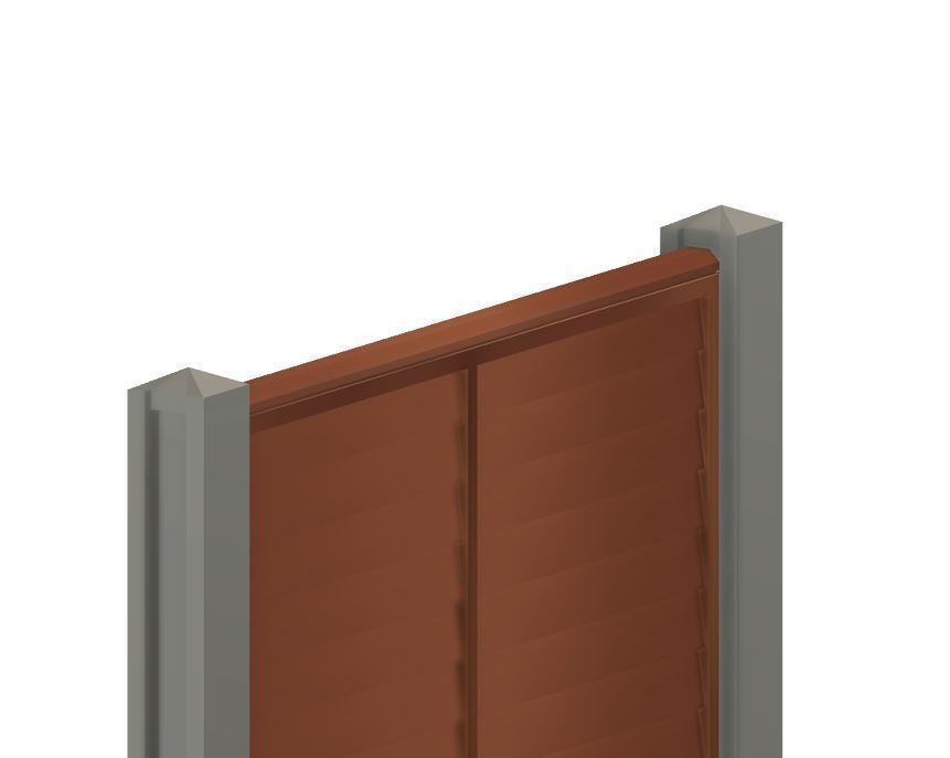 Model Railway Wood Panel Fencing with Concrete Posts - Kit Build 3D print model_13