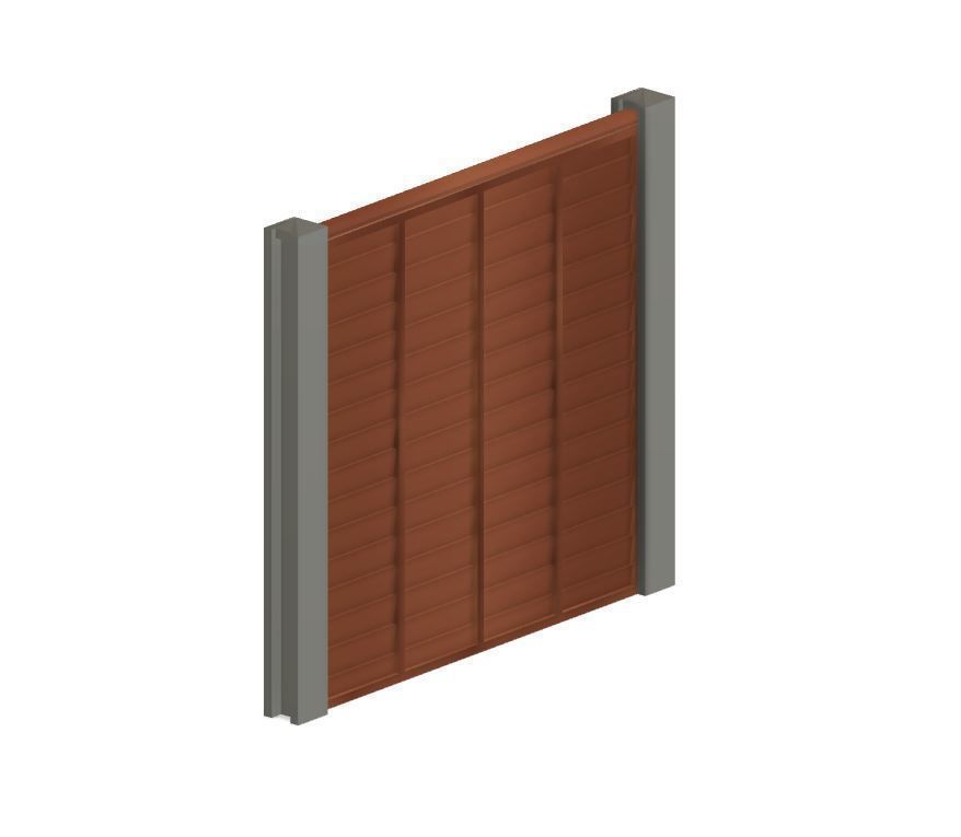 Model Railway Wood Panel Fencing with Concrete Posts - Kit Build 3D print model_5