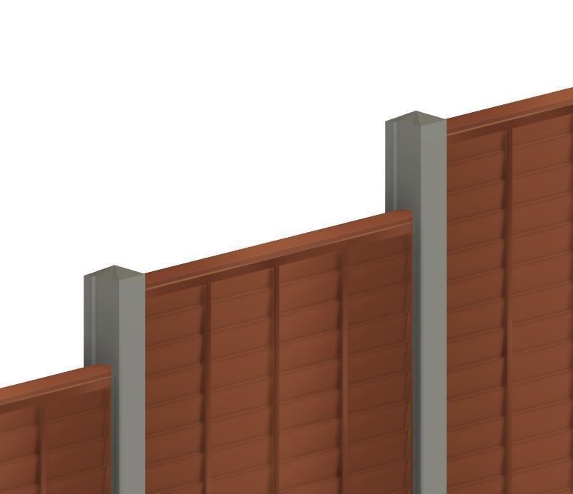 Model Railway Wood Panel Fencing with Concrete Posts - Kit Build 3D print model_12