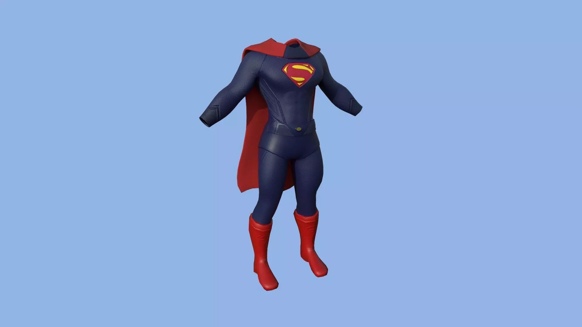 Superman Costume 03 - Modern - Character Design Fashion Low-poly 3D model