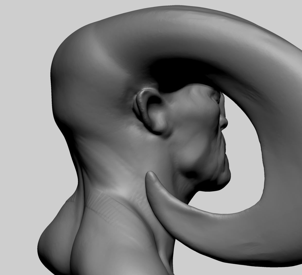 Creature Head v18 3D model_5