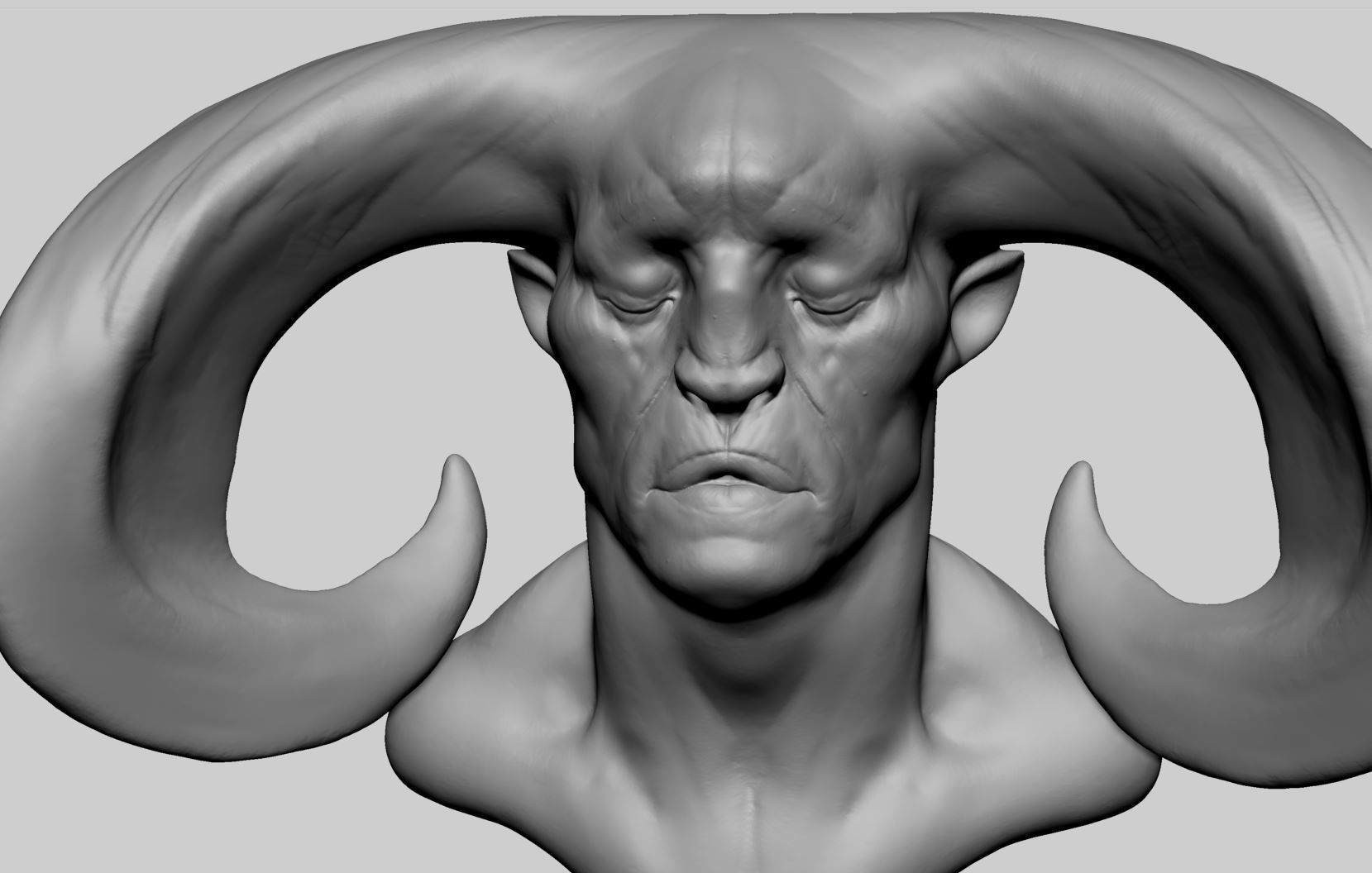 Creature Head v18 3D model_7