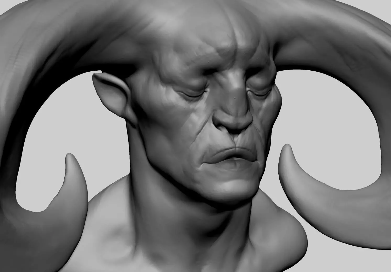 Creature Head v18 3D model_0