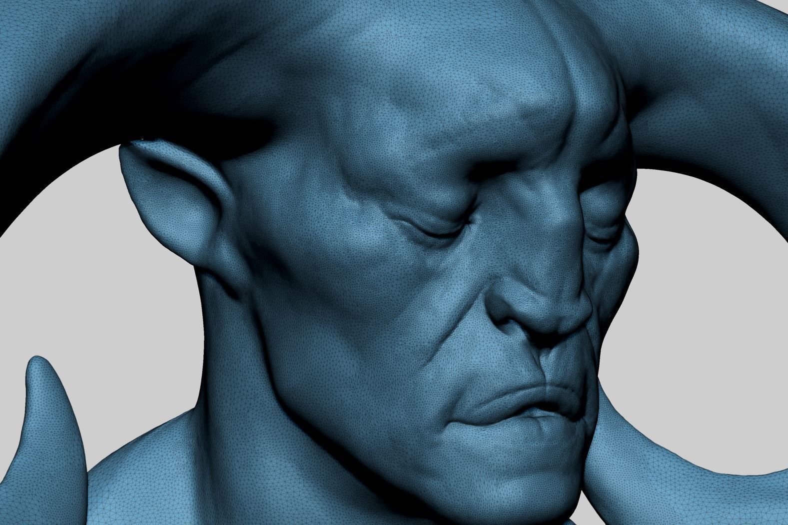 Creature Head v18 3D model_9