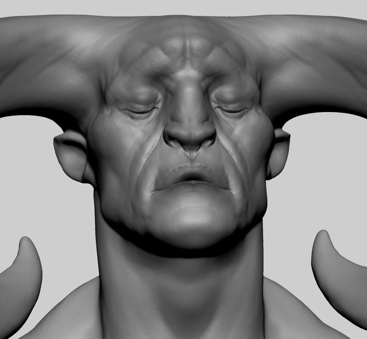 Creature Head v18 3D model_3