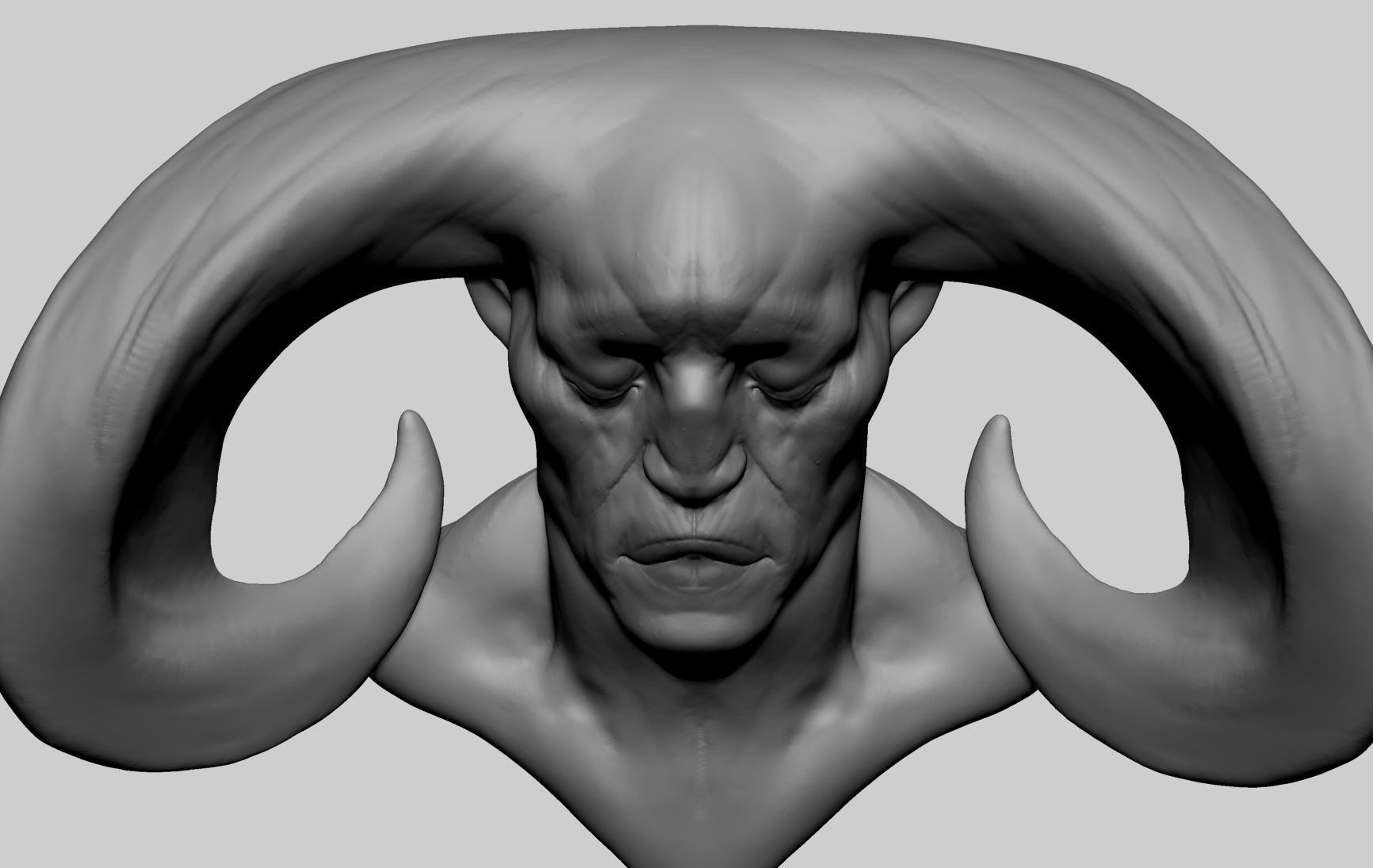 Creature Head v18 3D model_1