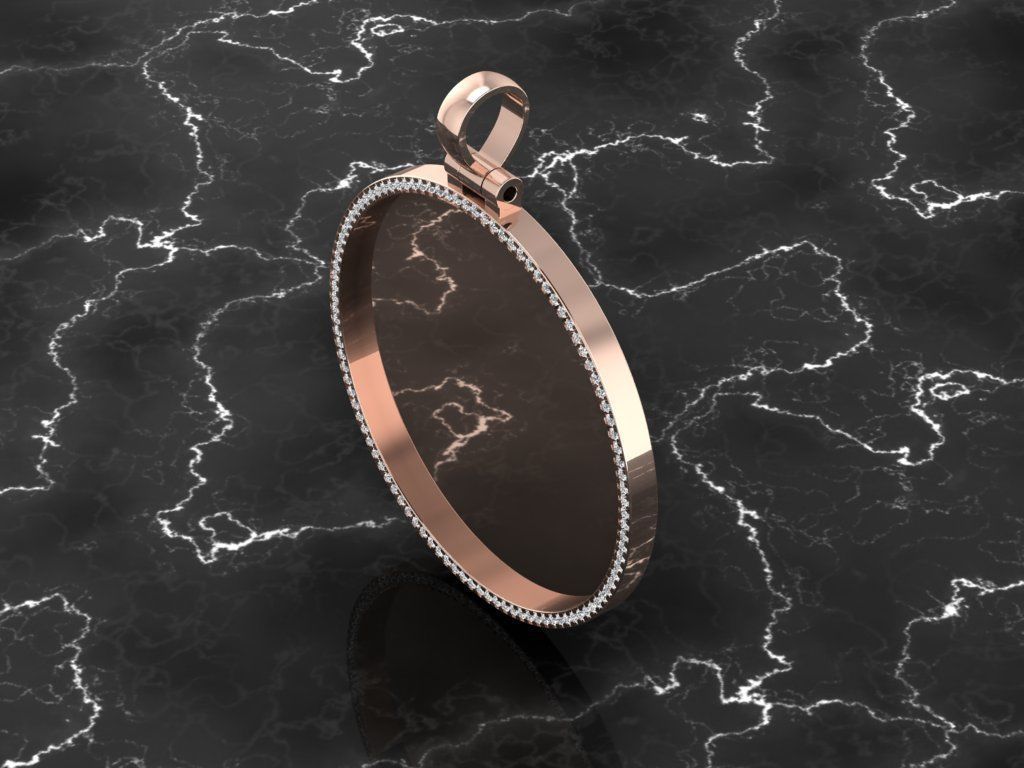 Diamond Memory Pendant 3D print model_5