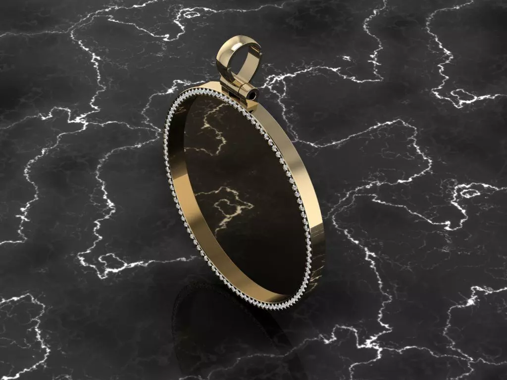 Diamond Memory Pendant 3D print model_0