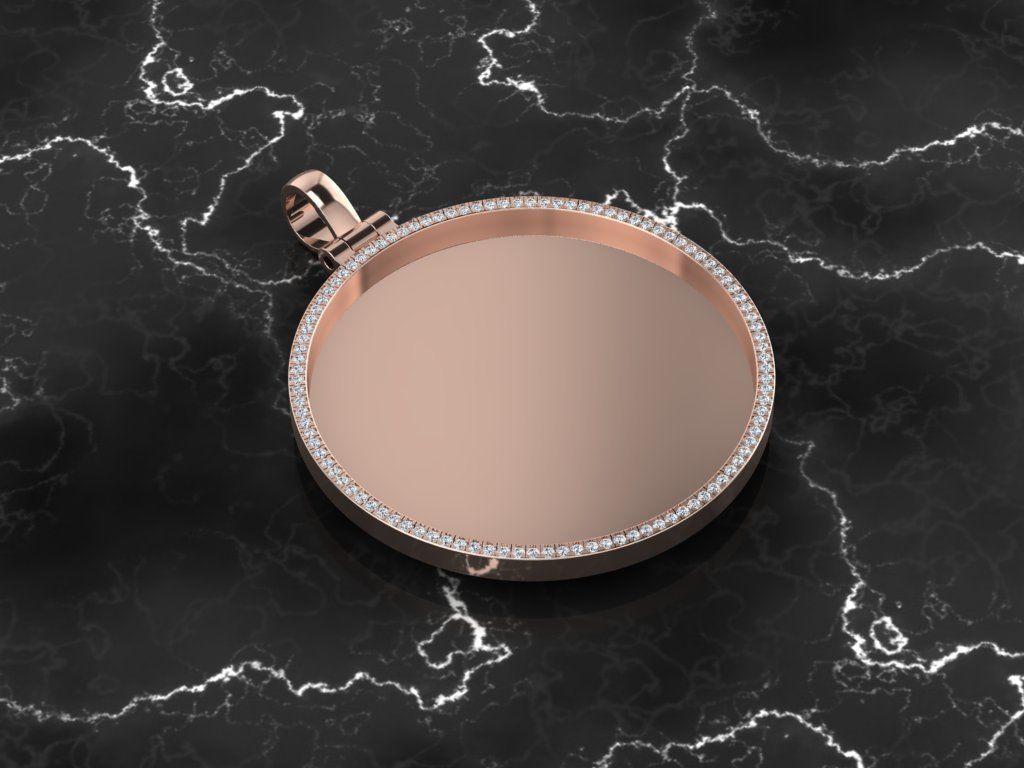 Diamond Memory Pendant 3D print model_4