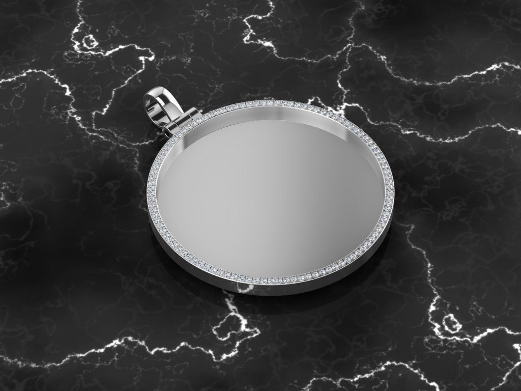 Diamond Memory Pendant 3D print model_7