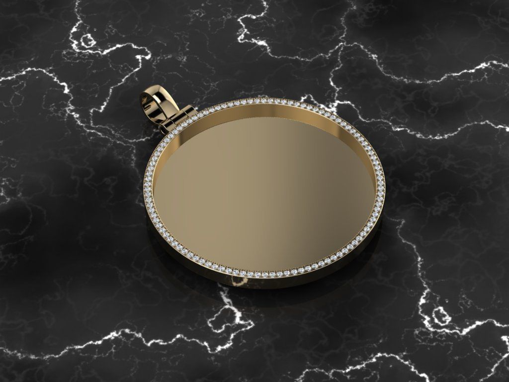 Diamond Memory Pendant 3D print model_9