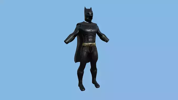 Batman Costume 04 - Knight - Character Design Fashion Low-poly 3D model