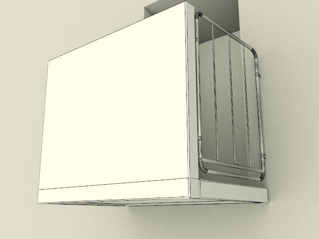 Balcony Dirty and Rusty 3D model_4