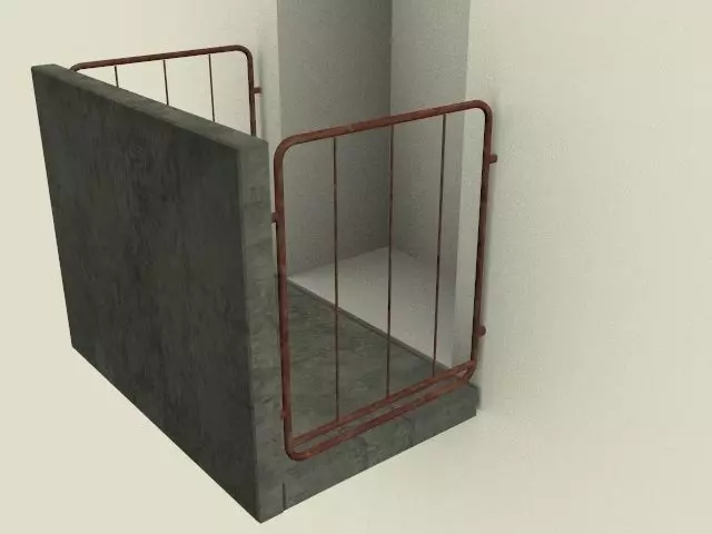 Balcony Dirty and Rusty 3D model_0