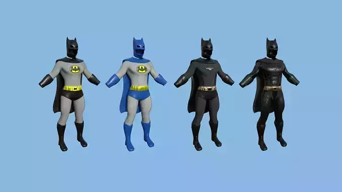 04 Batman Costume Collection - Character Design Fashion 