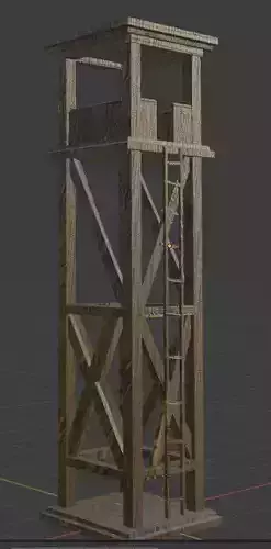 watchtower model wooden tower with ladders