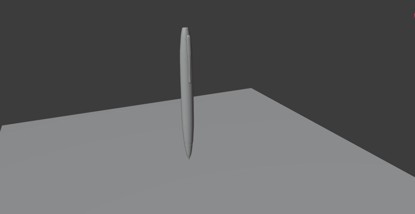 Ink Pen Low-poly 3D model_11