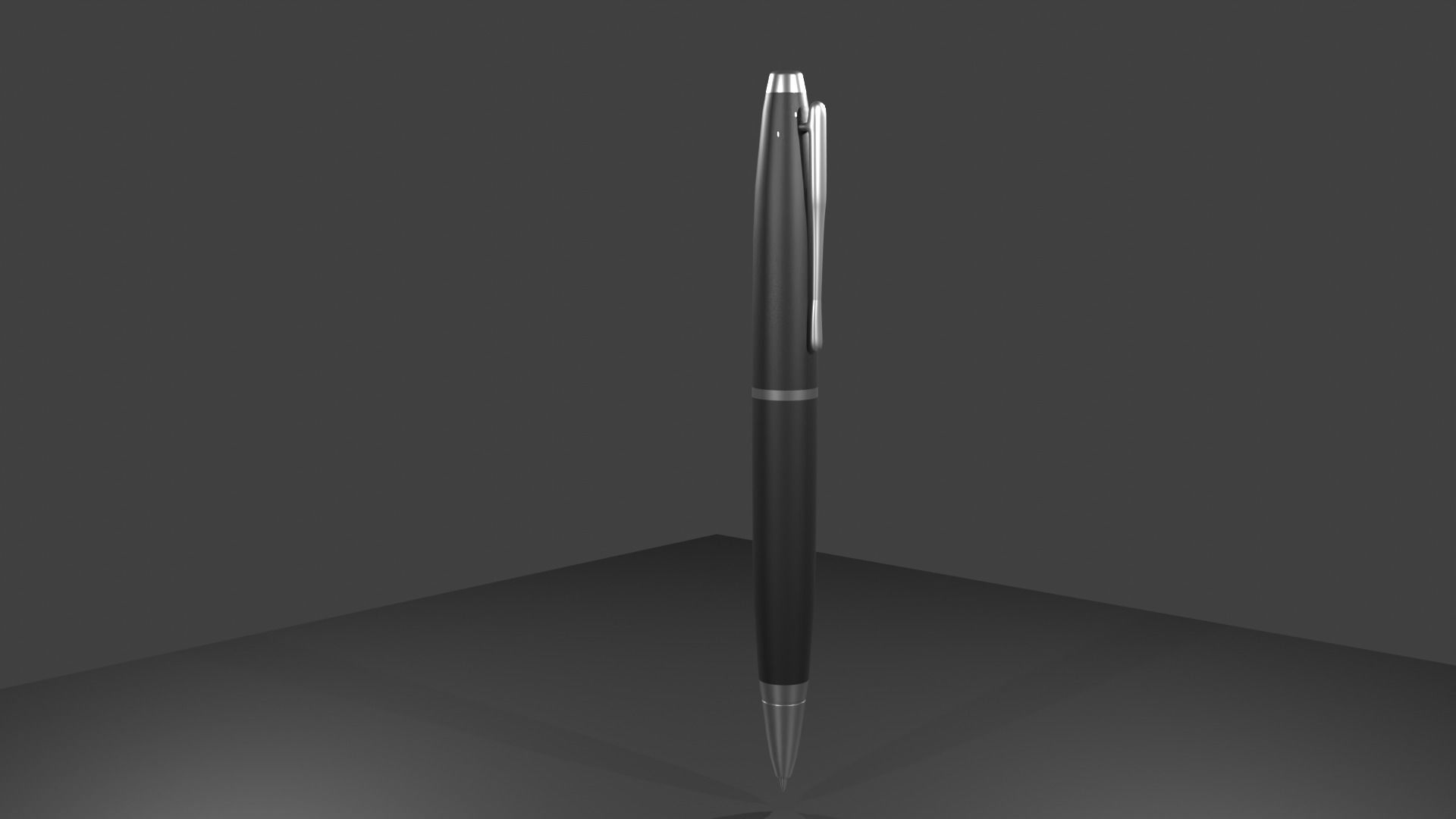 Ink Pen Low-poly 3D model_2
