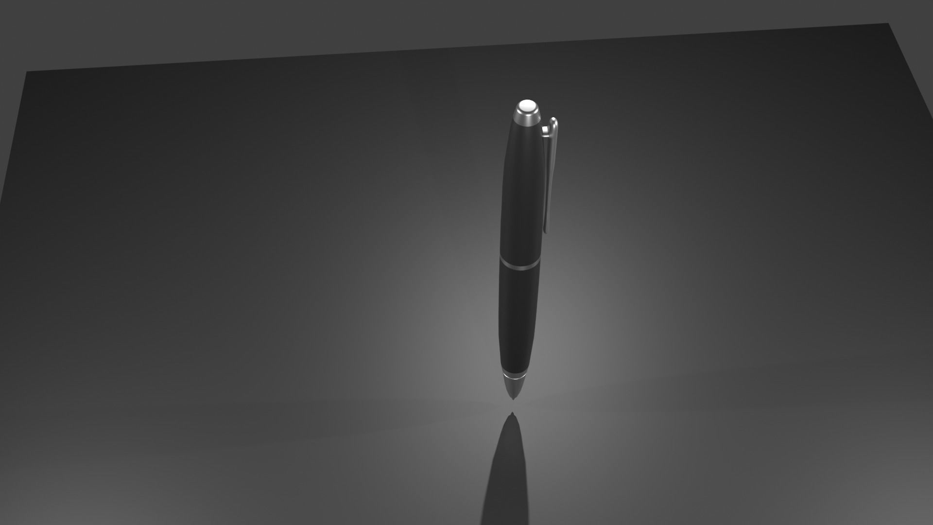 Ink Pen Low-poly 3D model_3