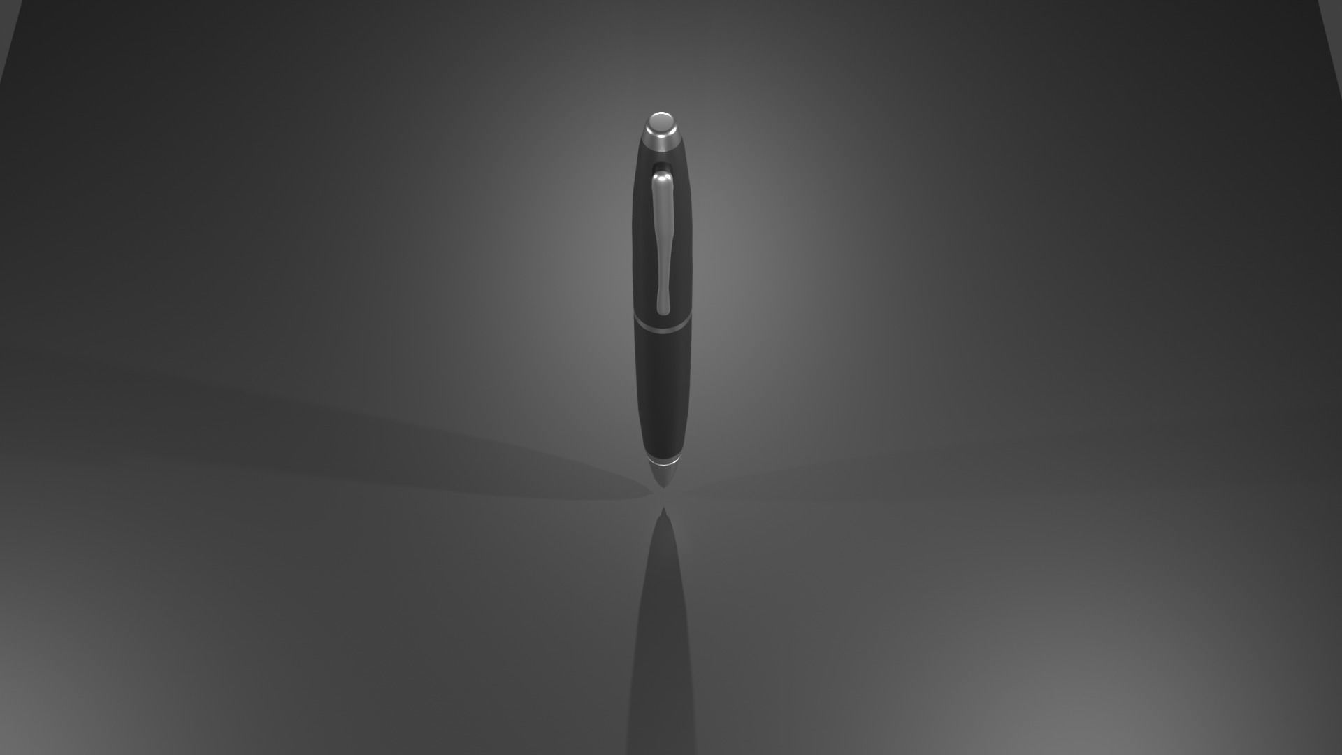 Ink Pen Low-poly 3D model_6