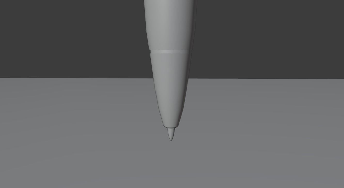 Ink Pen Low-poly 3D model_12