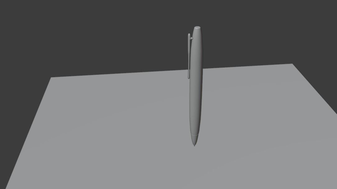 Ink Pen Low-poly 3D model_10