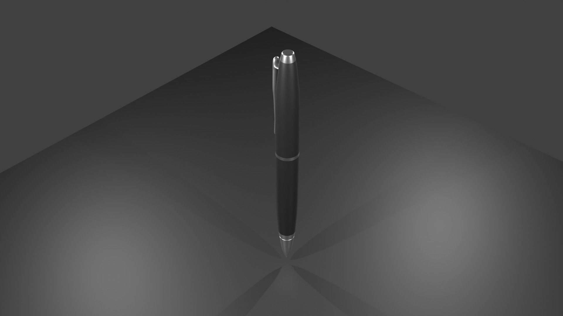Ink Pen Low-poly 3D model_5