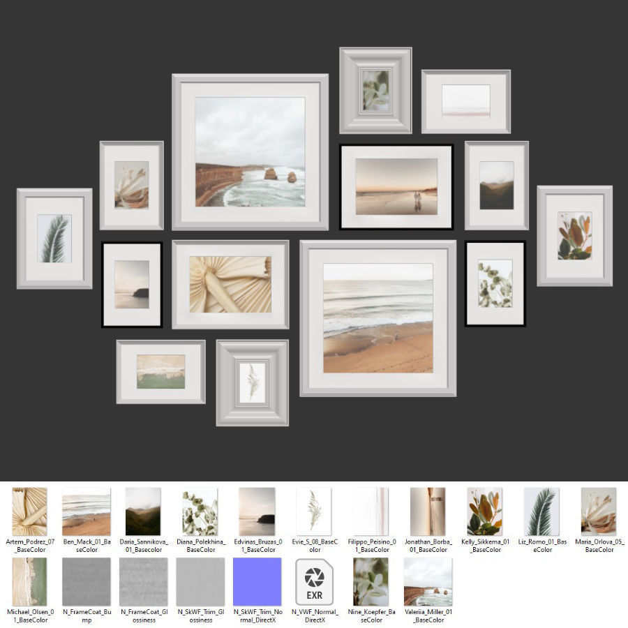 Gallery Wall 58 3D model_5