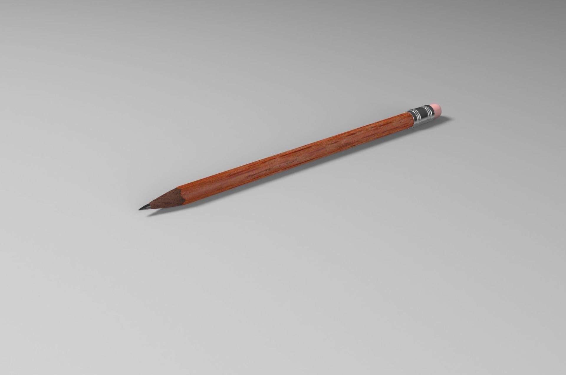 Pencils Lowpoly and Highpoly Low-poly 3D model_5