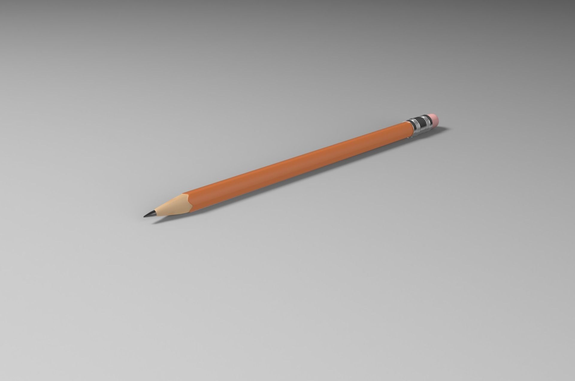 Pencils Lowpoly and Highpoly Low-poly 3D model_6