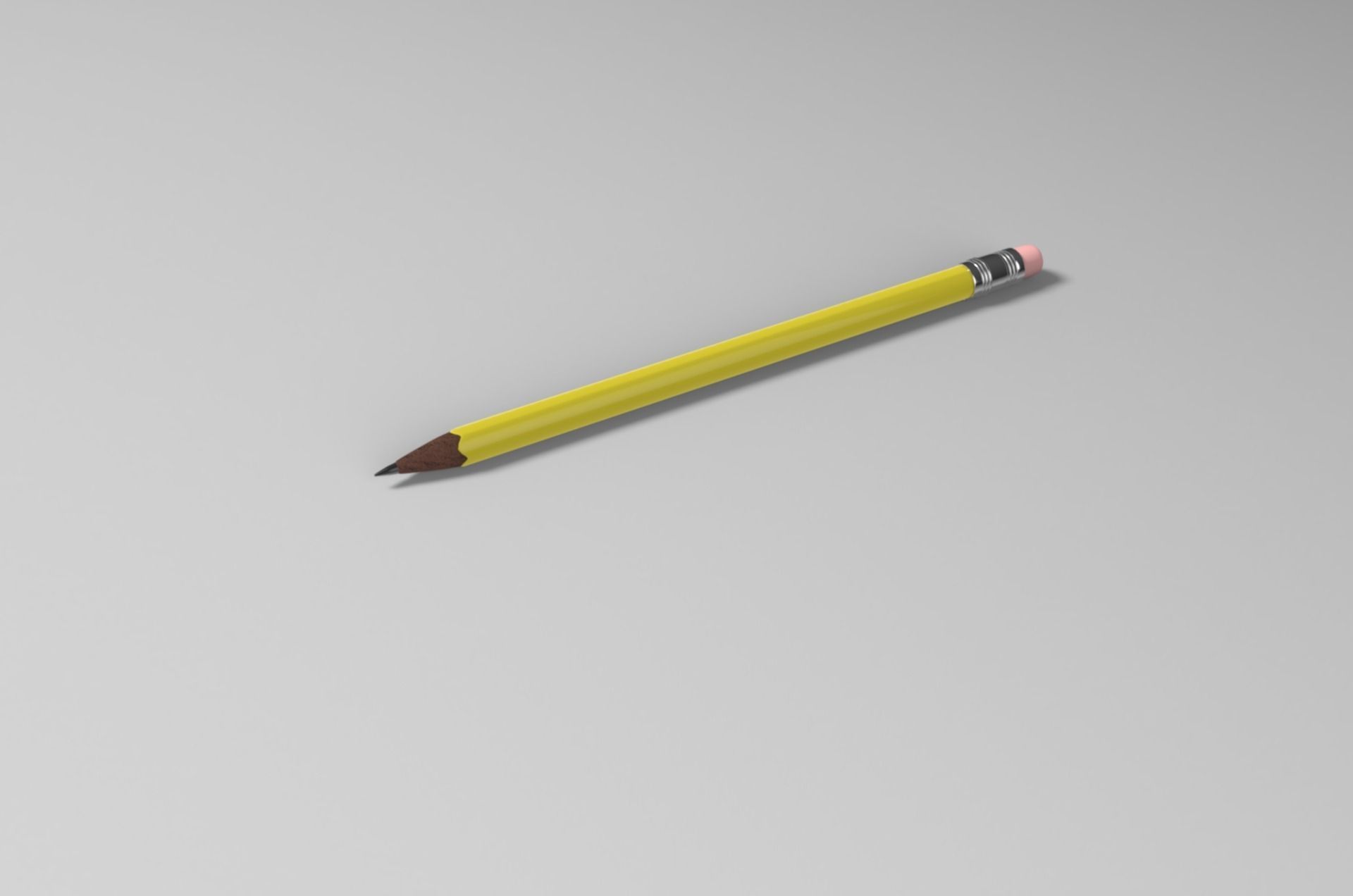 Pencils Lowpoly and Highpoly Low-poly 3D model_7